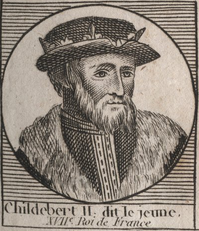 Porträt von Childebert II. von Unknown