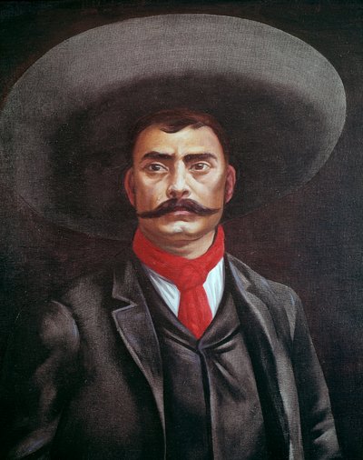 Porträt von Emiliano Zapata (1879-1919), Mexikaner von Unknown artist