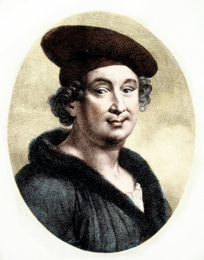 Porträt von François Villon (1431-63) (Gravur) von Unknown artist