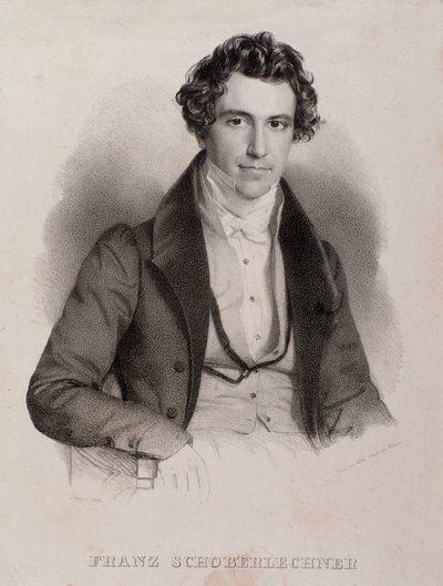 Porträt von Franz Schoberlechner (Gravur) von Unknown artist