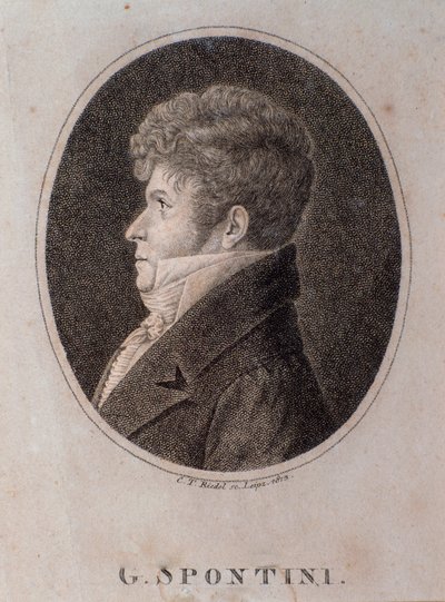 Porträt von Gaspare Spontini (Gravur) von Unknown artist