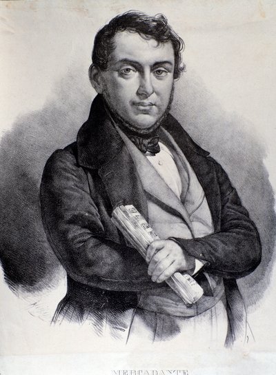 Porträt von Giuseppe Saverio Mercadante von Unknown artist
