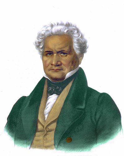 Porträt von John Ridge, Gravur 1838 von Unknown artist