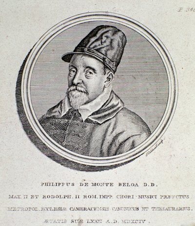 Porträt von Philippe de Monte (Stich) von Unknown artist
