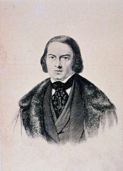 Porträt von Robert Schumann (Gravur) von Unknown artist