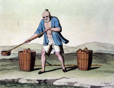 Reisanbau in China. Druck aus dem 19. Jahrhundert von Unknown artist