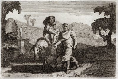 Bibel von Royaumont, Neues Testament: Flucht nach Ägypten. von Unknown artist