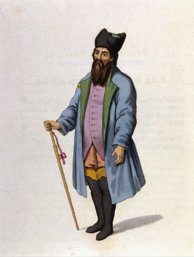 Russischer Kaufmann aus Kaluga. Gravur 1802 von Unknown artist