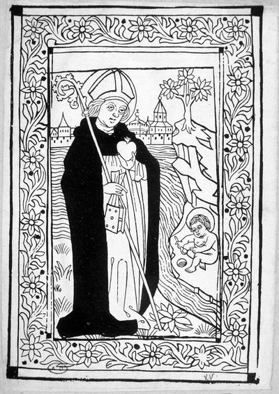 Heiliger Augustinus - Gravur von Unknown artist