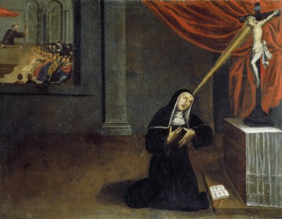 Heilige Rita empfängt die Stigmata von Unknown artist
