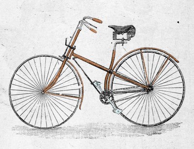 Geradliniges Fahrradmodell von Unknown artist