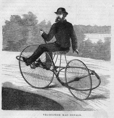 Das amerikanische Velociped Mac-Donald, 1869 von Unknown artist