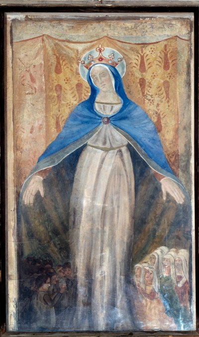 Die Jungfrau, zentrales Panel des Triptychons von Unknown artist