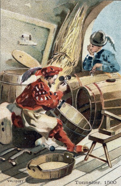 Das Handwerk des Küfers im Jahr 1500 von Unknown artist