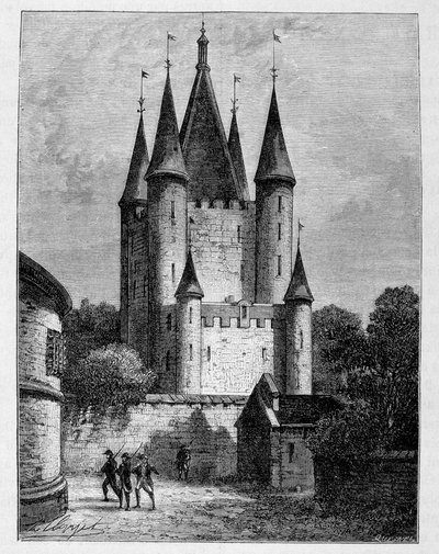 Turm des Tempels - Gravur von Unknown artist