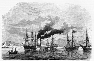 Geschichte der USA: Dampfschiff von Unknown artist