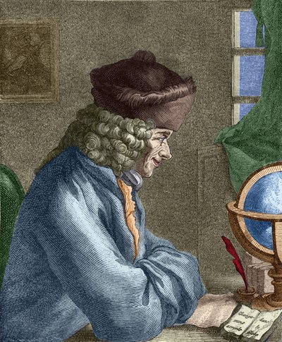 Voltaire (1694-1778) in seinem Büro in Vernay von Unknown artist