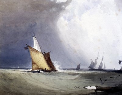 Yachten auf See, spätes 19. Jahrhundert von Unknown artist