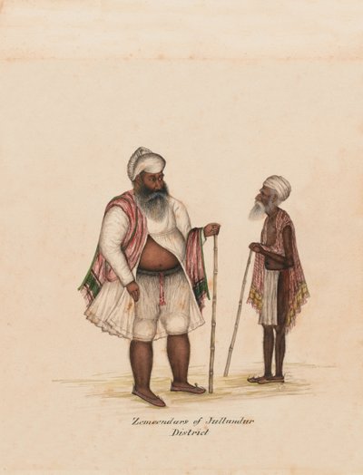Zemendars des Jullundur Distrikts, um 1850 von Unknown