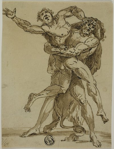 Herkules und Antäus von Unknown Italian