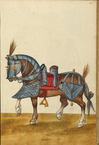 Ein Pferd in Rüstung von Unknown artist