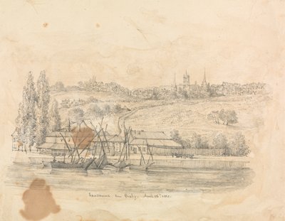 Ein Blick auf Lausanne von Ouchy von Unknown artist
