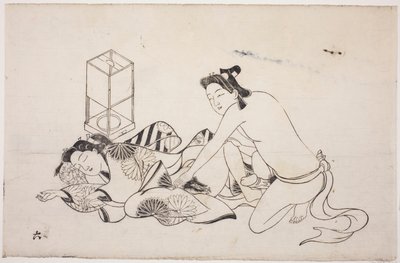 Ein Blatt aus einem Shunga-Album von Unknown artist