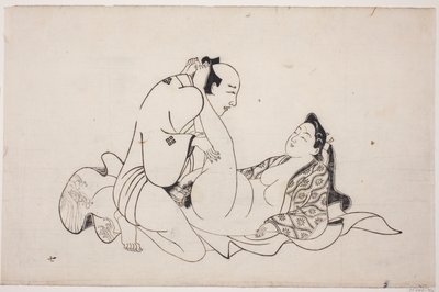 Ein Blatt aus einem Shunga-Album von Unknown artist
