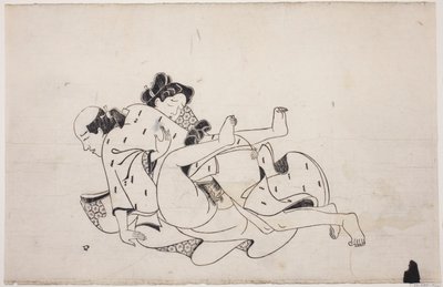 Ein Blatt aus einem Shunga-Album von Unknown artist