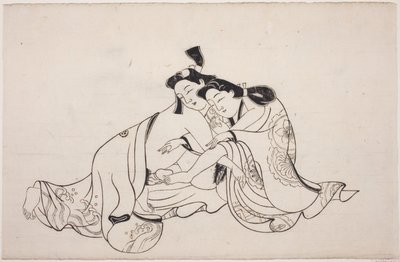 Ein Blatt aus einem Shunga-Album von Unknown artist
