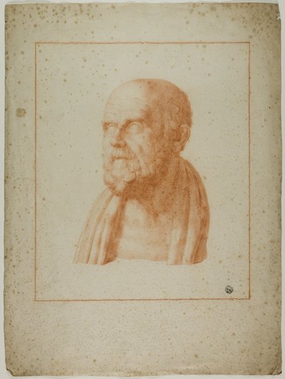 Antike Büste eines bärtigen Mannes von Unknown artist