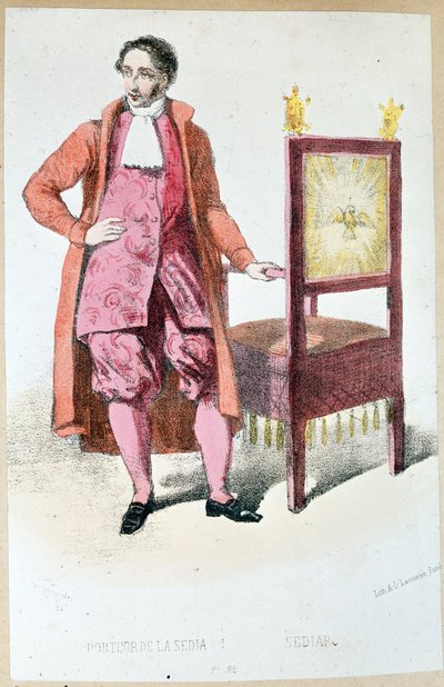 Träger der Sedia von Unknown artist