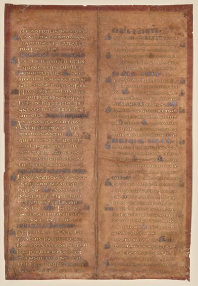Bifolium aus einem karolingischen Graduale (Rektoseite) von Unknown artist