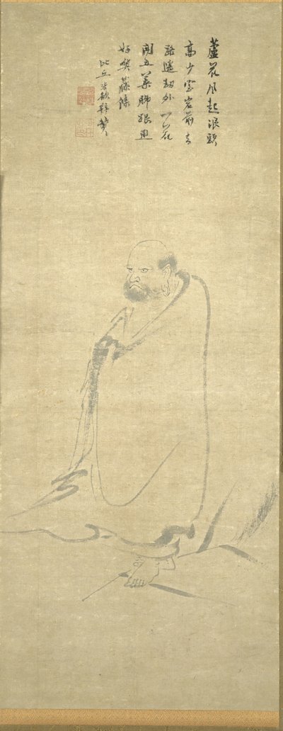 Bodhidharma überquert den Yangzi auf einem Schilfrohr von Unknown artist