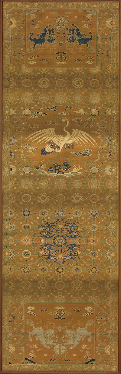 Broschierter Seidenstoff. Rechteckiges Paneel; Stuhlbezug von Unknown artist
