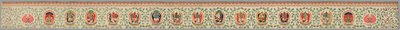 Brocade-Streifen, bekannt als "Kaiserlicher Tribut-Brocade" von Unknown artist