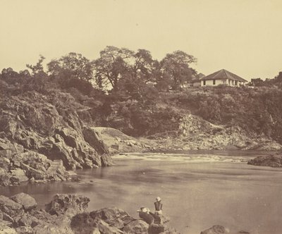 Bungalow bei den Marmor-Felsen, Nerbudda von Unknown artist