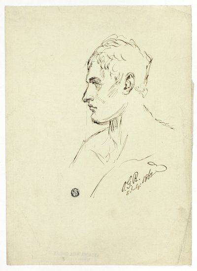 Büste eines jungen Mannes im Profil von Unknown artist