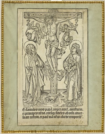 Christus am Kreuz mit Engeln von Unknown artist