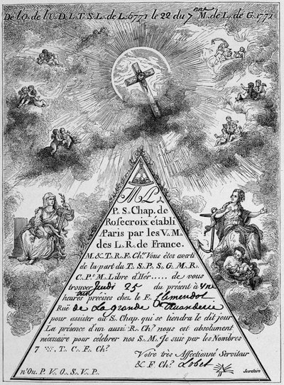 Einberufung eines Rosenkreuzers (Faksimile) - Frankreich von Unknown artist
