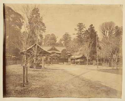 [Hof in einem nicht identifizierten japanischen Tempel] von Unknown artist