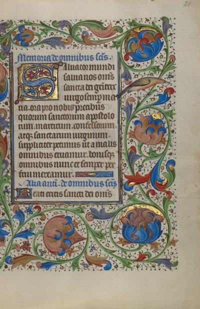 Dekoriertes Initial S von Unknown artist