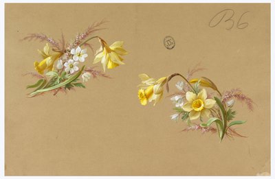 Design für Tapeten und Textilien: Blumen von Unknown artist