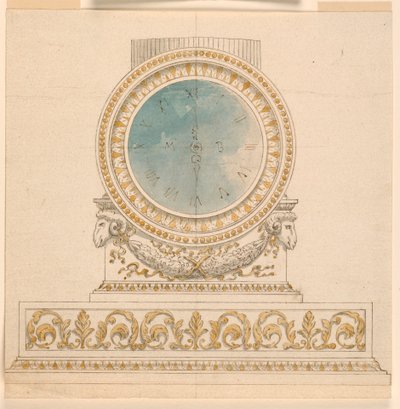 Entwurf für eine Uhr von Unknown artist