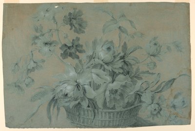 Entwurf für ein Blumenkorb-Motiv von Unknown artist