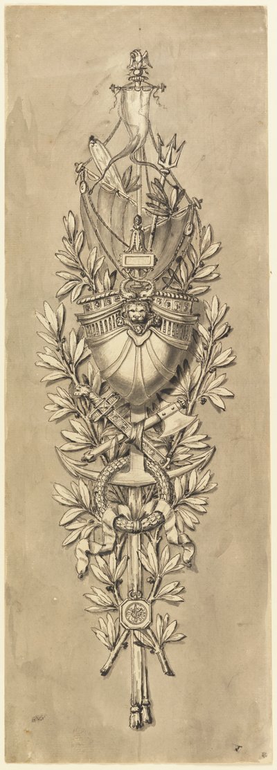 Entwurf für eine Marine-Trophäe von Unknown artist