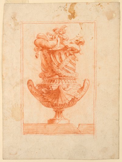Entwurf für eine Vase mit Satyrn von Unknown artist