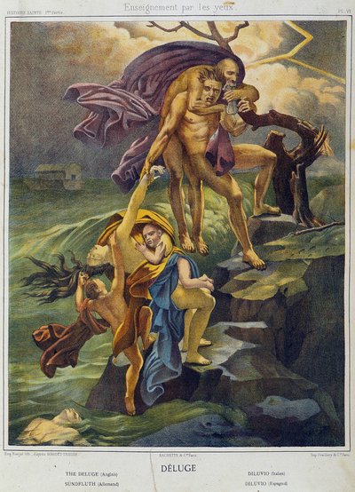 Sintflut - in „Heilige Geschichte“, Hrsg. Hachette von Unknown artist