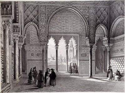 Salon von Don Pedro im Alcazar, Sevilla von Unknown artist