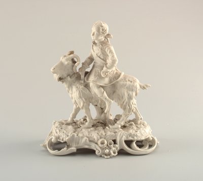 Figur eines Jungen auf einem Widder von Unknown artist